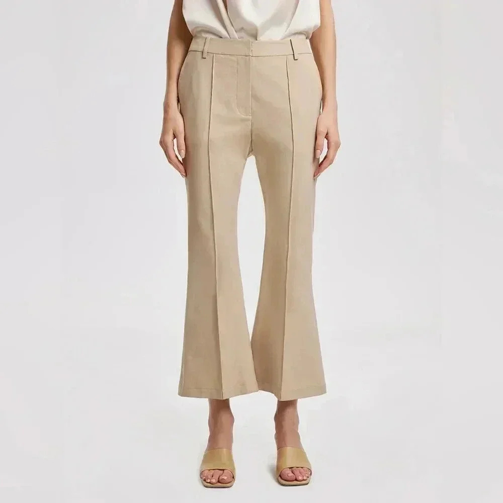 LATTELIER Cropped Flared Trousers